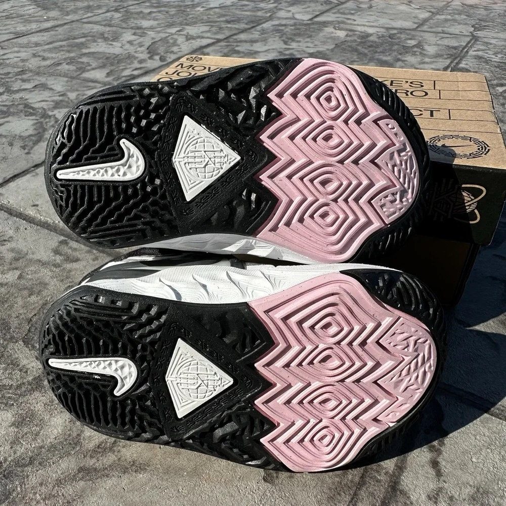 Size 5 Toddler - Kyrie 8 TD‎ Shoes White Black Pink DQ8081 101 Slip-on NEW - Picture 4 of 6